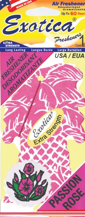Exotica Fresheners Passion Rose Air Freshener
